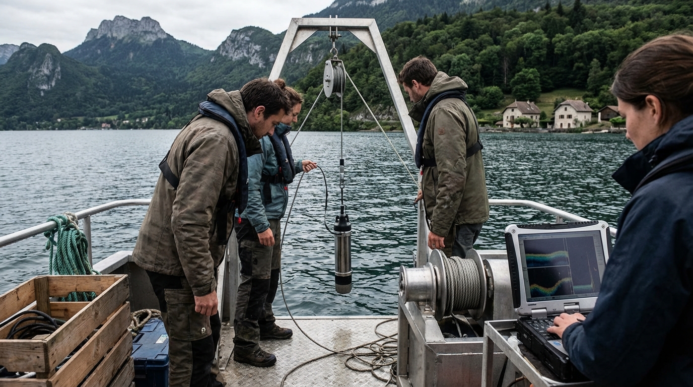 Découverte de la profondeur du lac d'annecy