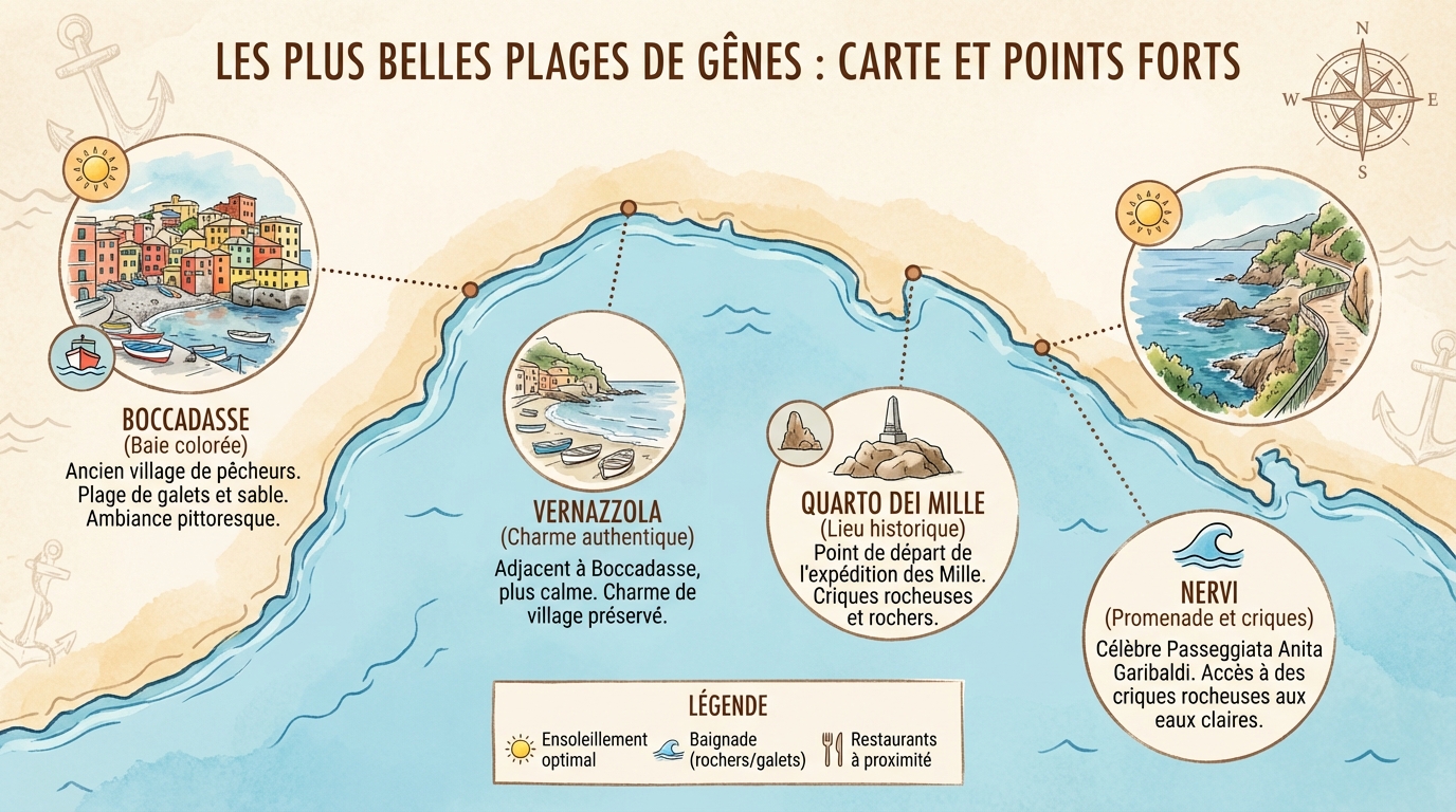 Les meilleures plages de Gênes