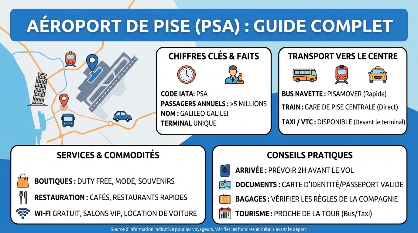 Tout savoir sur l'aéroport de pise : guide complet 1 Accès à l'aéroport de Pise