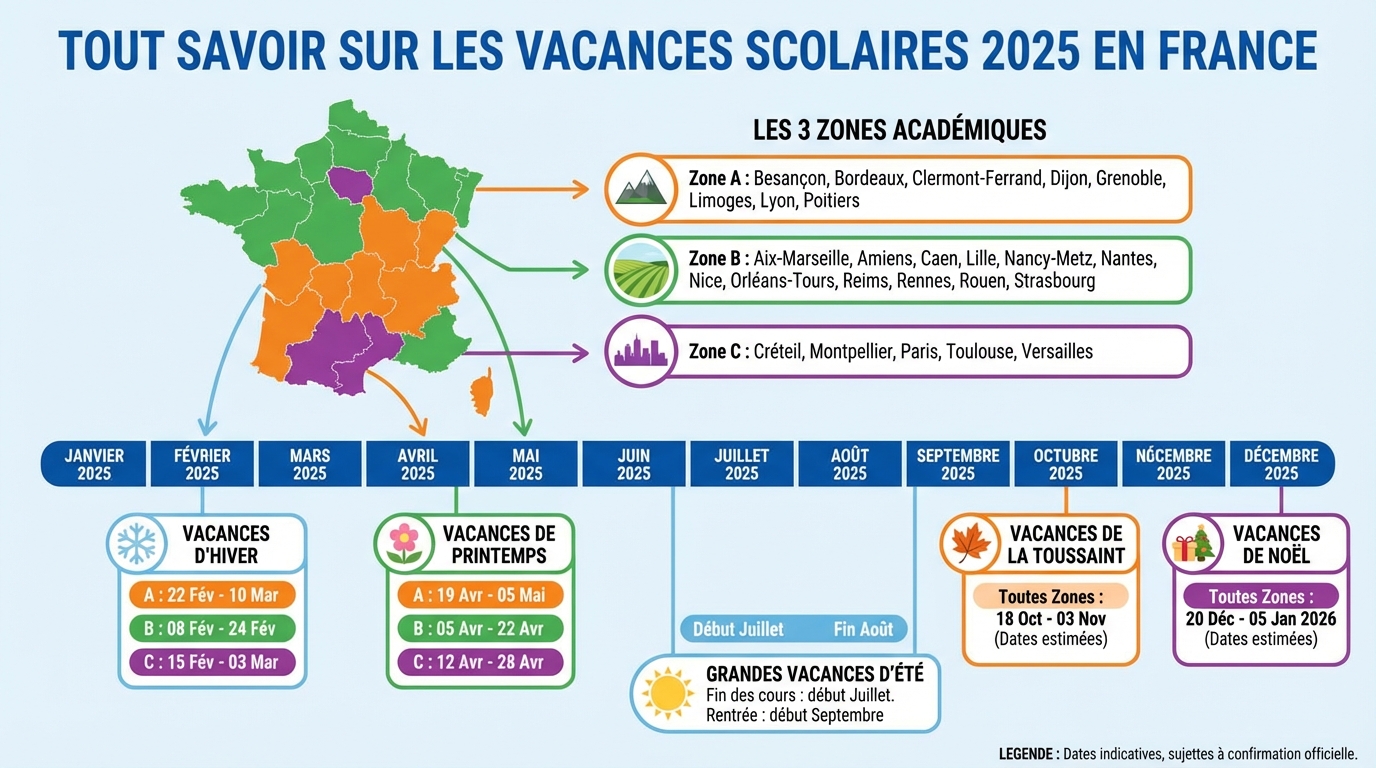 Zones scolaires en France