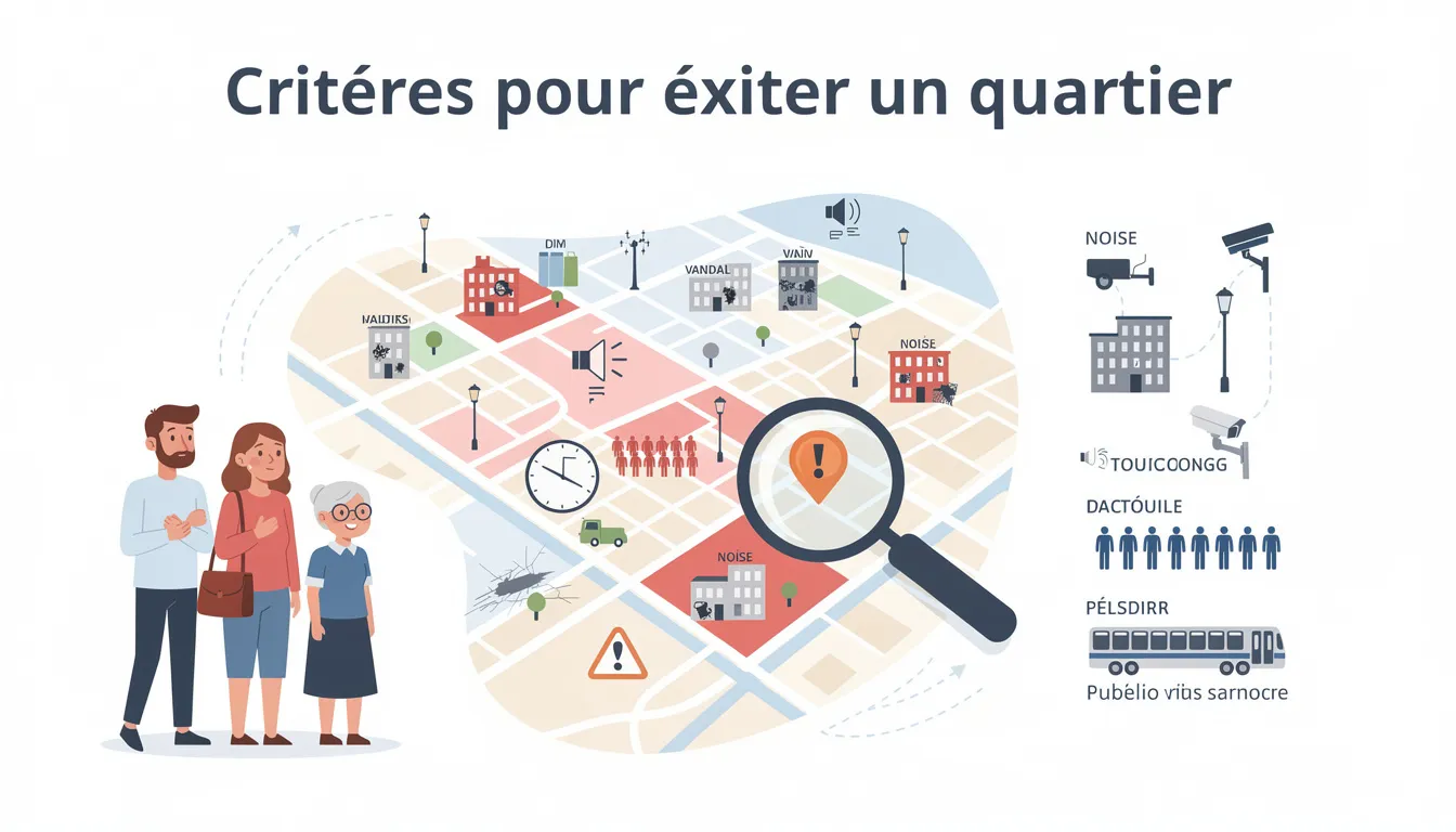 Critères pour éviter un quartier
